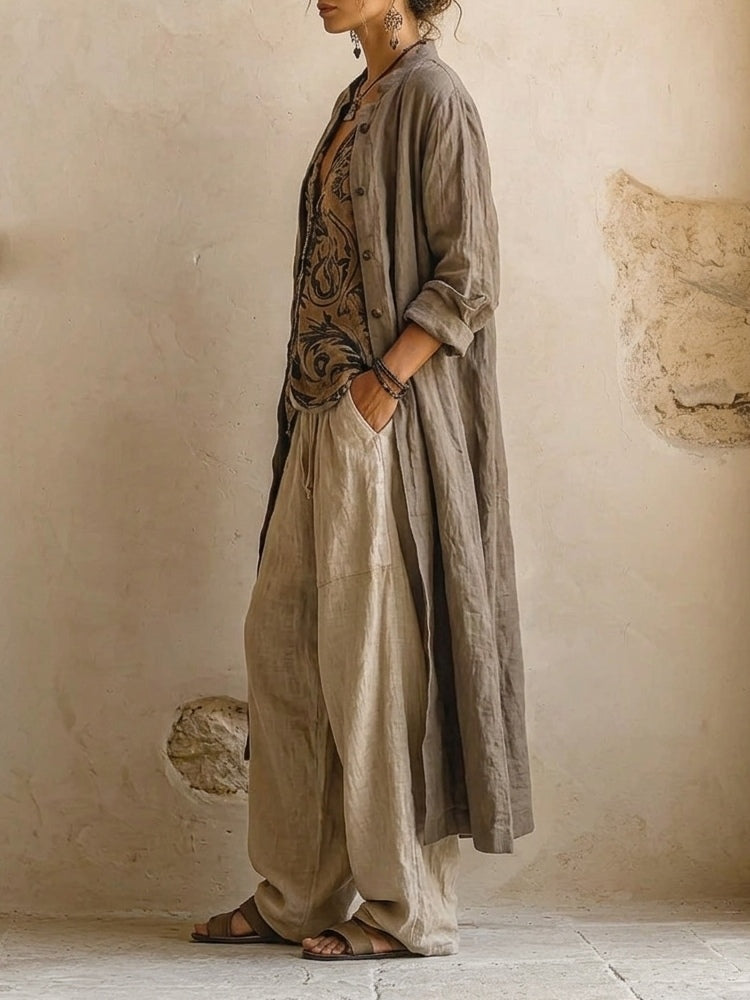 MOREAU LYON | WOMEN'S THREE-PIECE LINEN SET