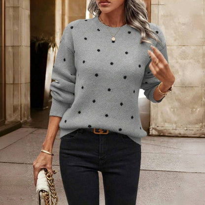 MOREAU LYON | WOMEN'S POLKA DOT KNIT SWEATER