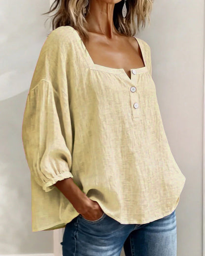 MOREAU LYON | BLOUSE À COL CARRÉ POUR FEMMES