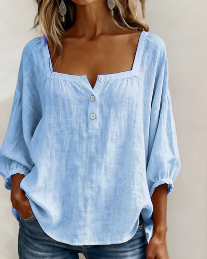 MOREAU LYON | BLOUSE À COL CARRÉ POUR FEMMES
