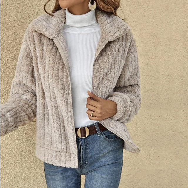 MOREAU LYON | MANTEAU EN PELUCHE FEMME