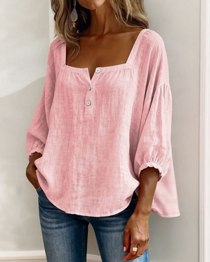 MOREAU LYON | BLOUSE À COL CARRÉ POUR FEMMES