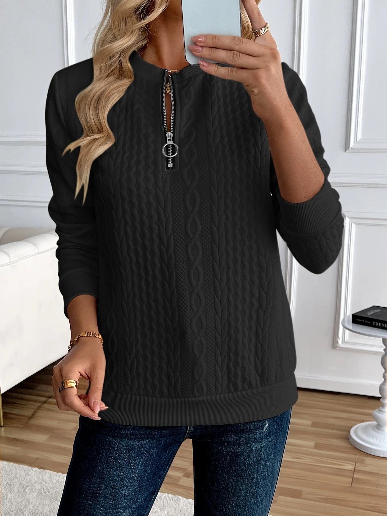 MOREAU LYON | VESTE ZIPPÉE TEXTURÉE POUR FEMMES