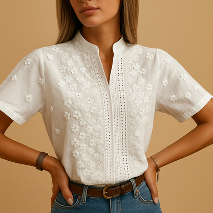 MOREAU LYON | BLOUSE BRODÉE CHIC POUR FEMMES