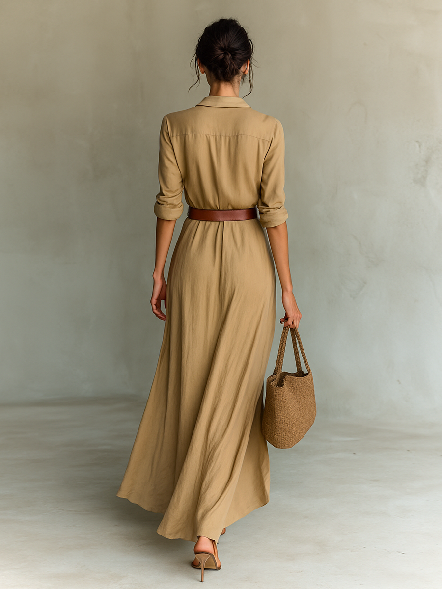MOREAU LYON | WOMEN'S BELTED MAXI DRESS