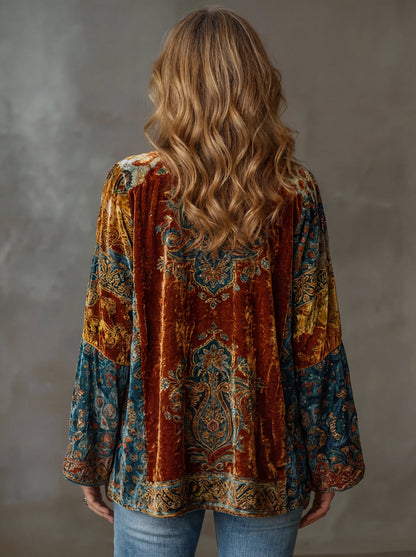 MOREAU LYON | VESTE BOHO EN VELOURS POUR FEMMES