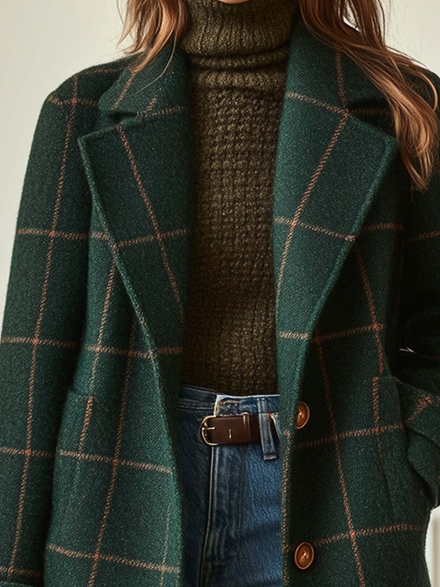 MOREAU LYON | WOMEN'S CHECKERED COAT
