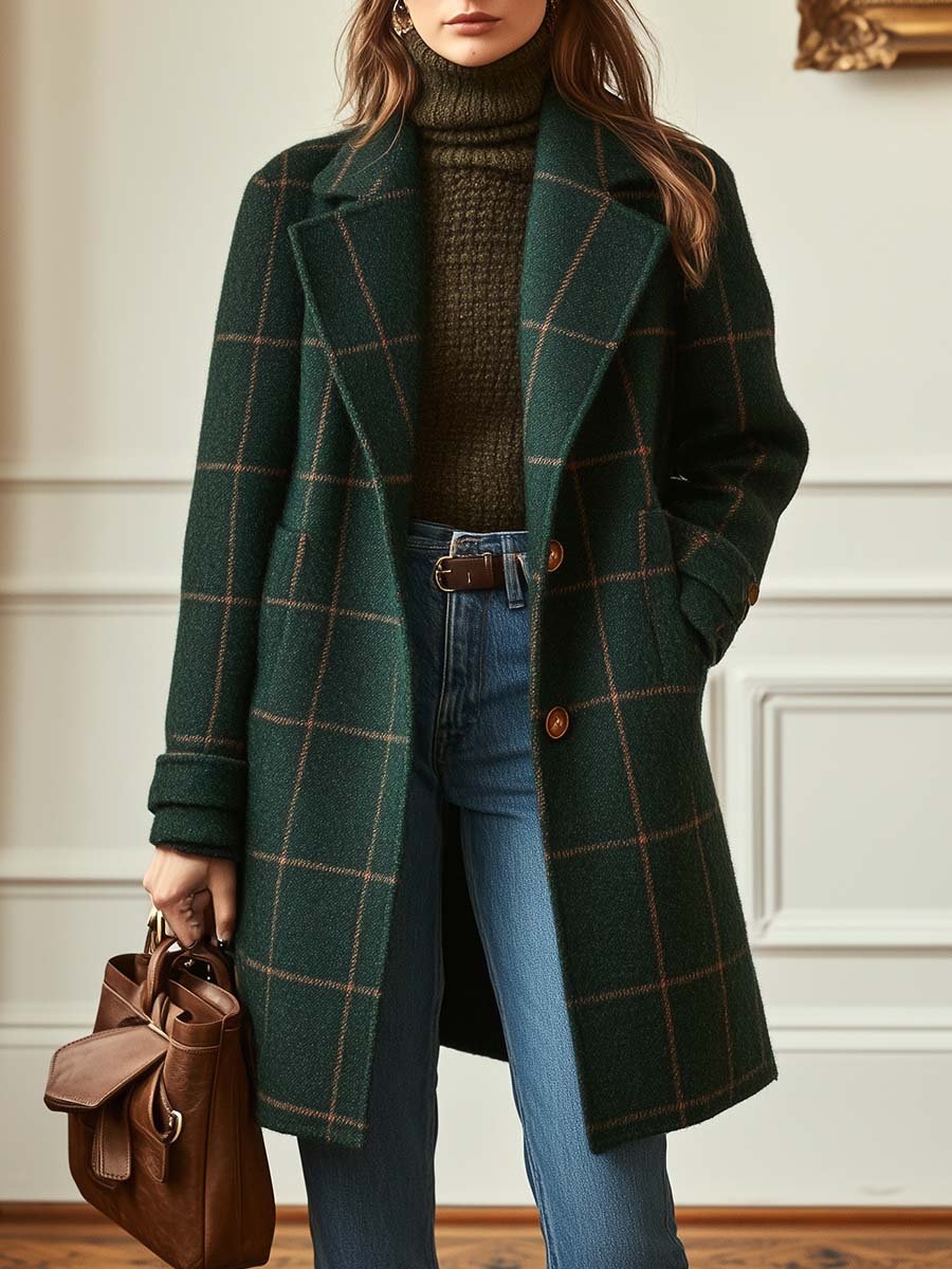 MOREAU LYON | WOMEN'S CHECKERED COAT