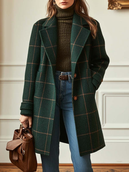MOREAU LYON | WOMEN'S CHECKERED COAT