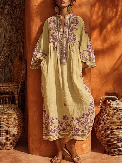 MOREAU LYON | ROBE FLUIDE BRODÉE POUR FEMMES