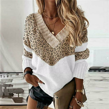 MOREAU LYON | PULL PATCHWORK IMPPRIMÉ LÉOPARD FEMME